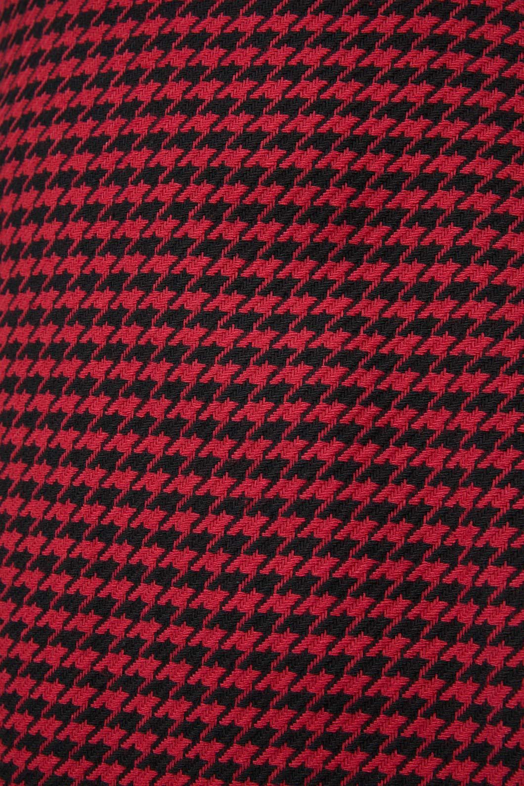 Black Friday - Curve Virtue Houndstooth Skirt - red-black