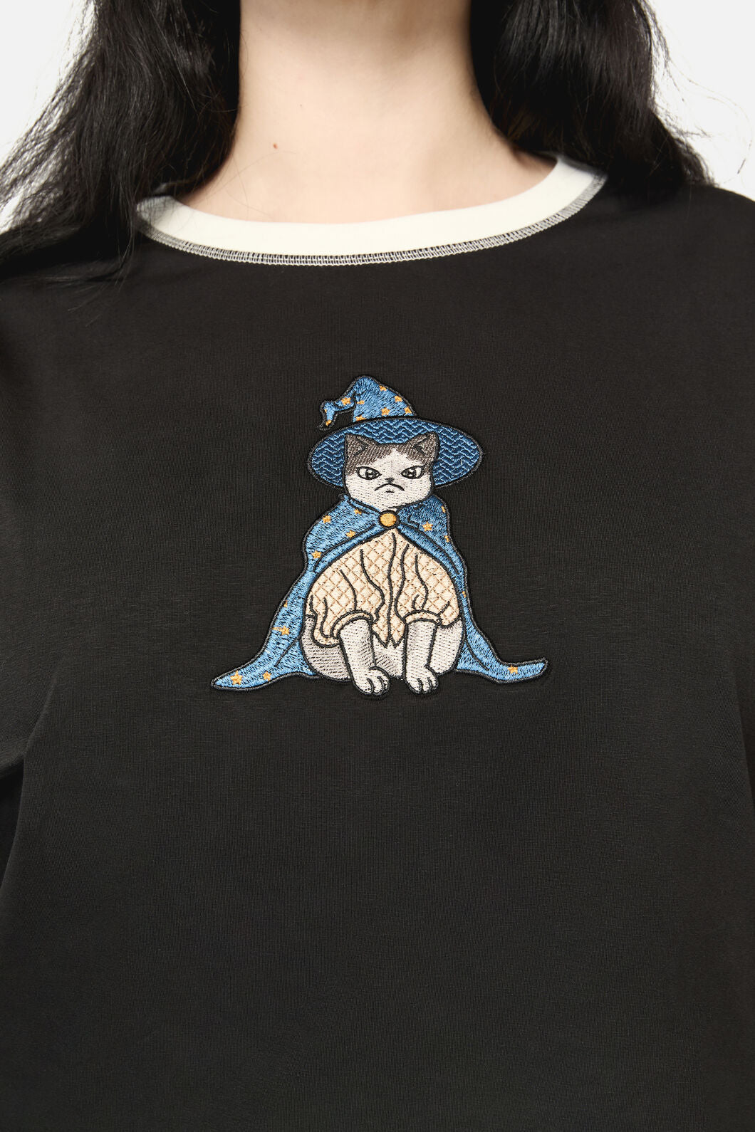 Black Friday - CurveIykykLongContrastSleeveTo - black-blue