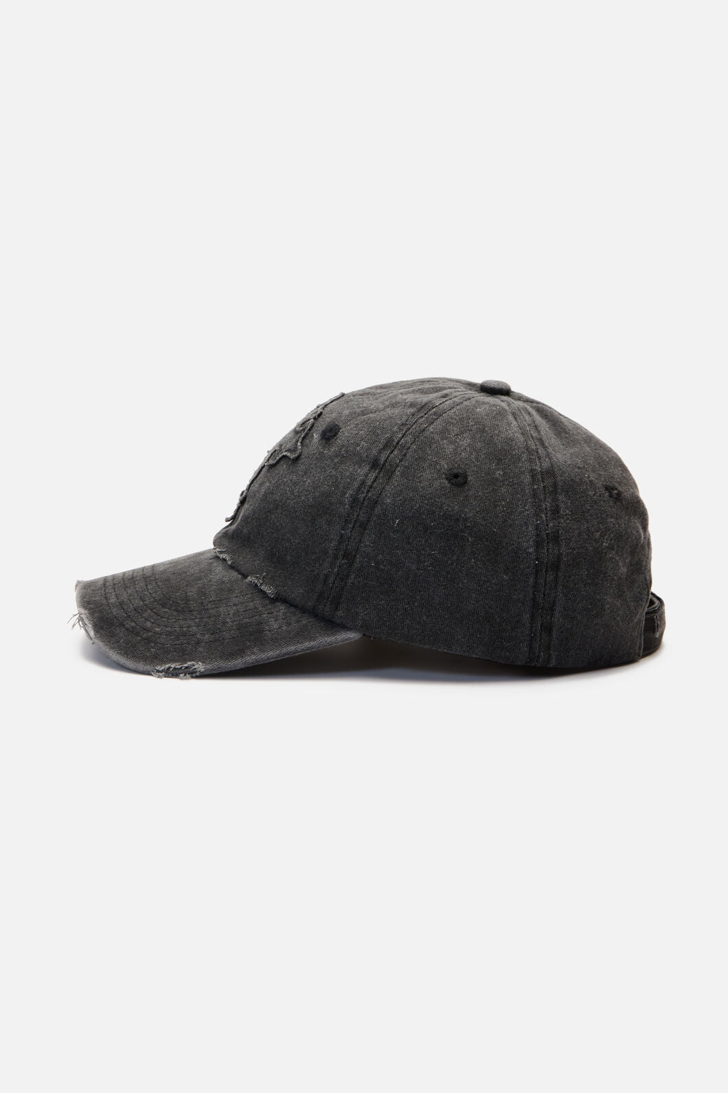 Black Friday - Pierced & Distressed Cross Cap - black