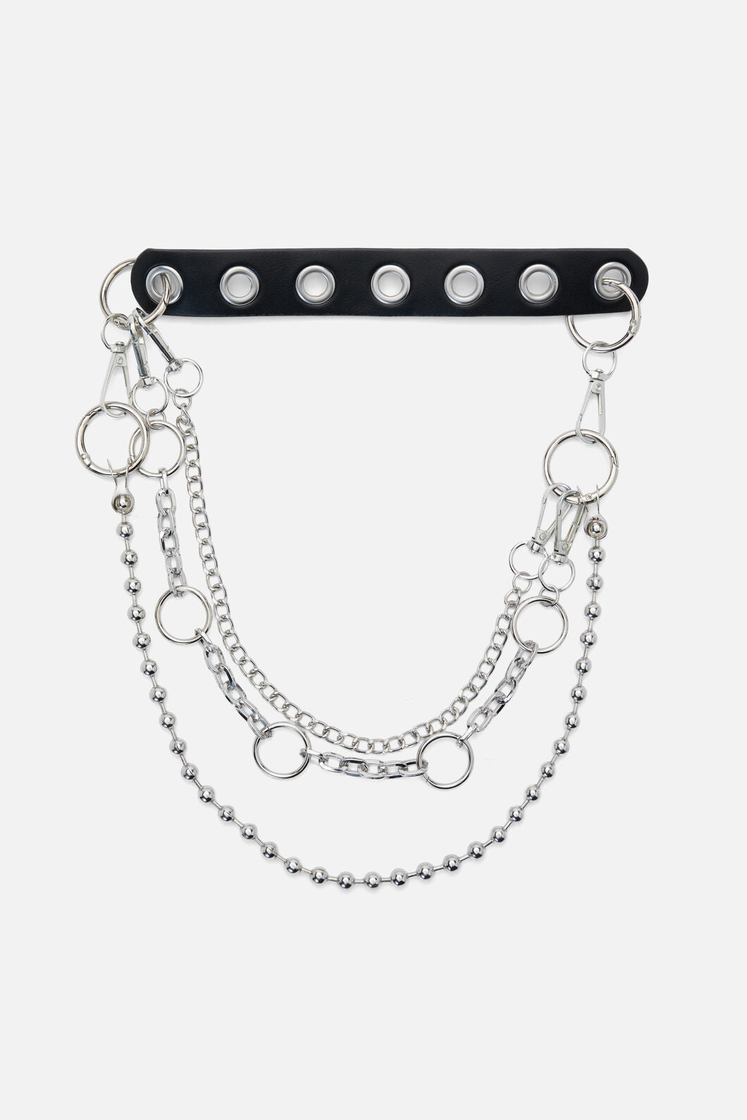 Black Friday - Chain Waist Belt - black-silver