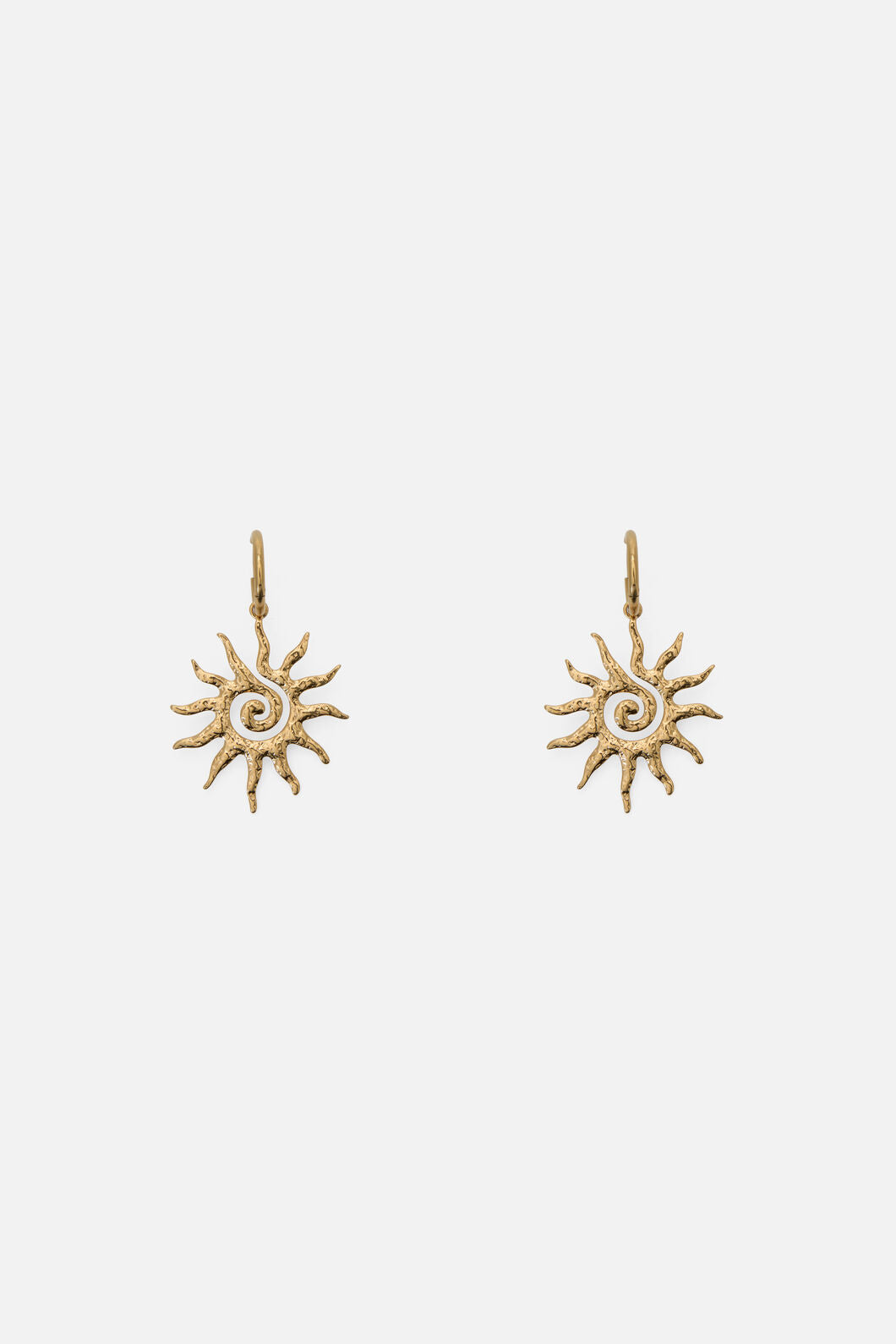 Black Friday - Swirling Sun Earrings - gold