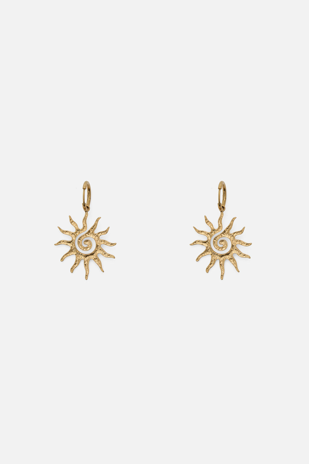 Black Friday - Swirling Sun Earrings - gold
