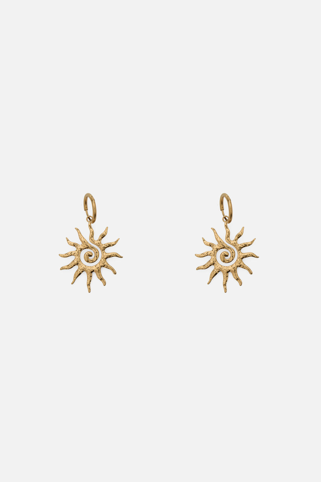 Black Friday - Swirling Sun Earrings - gold