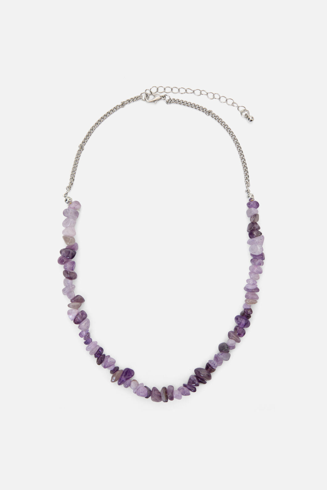 Black Friday - Purple & Charm Layered Necklac - silver