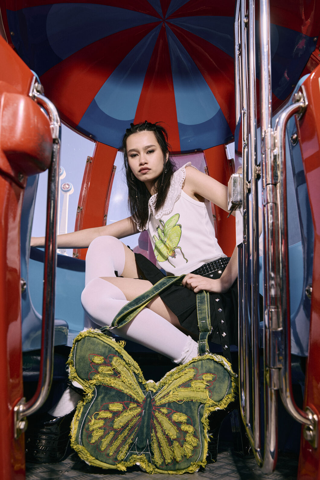 Black Friday - Torn Butterfly Bag - green