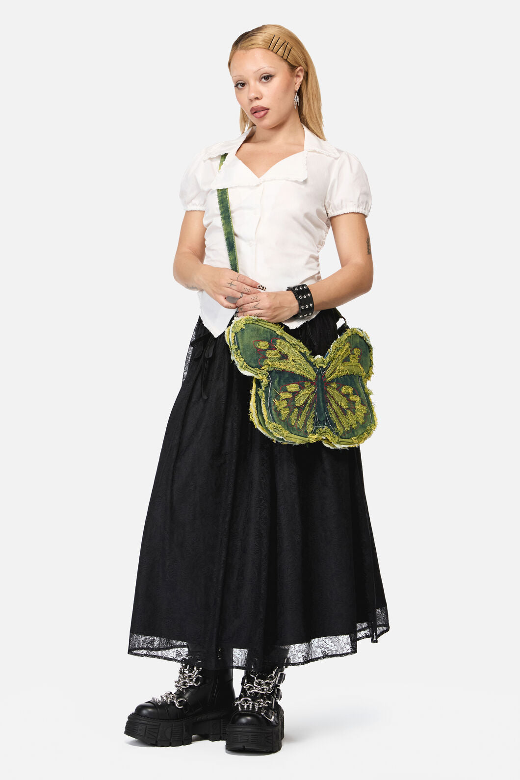 Black Friday - Torn Butterfly Bag - green