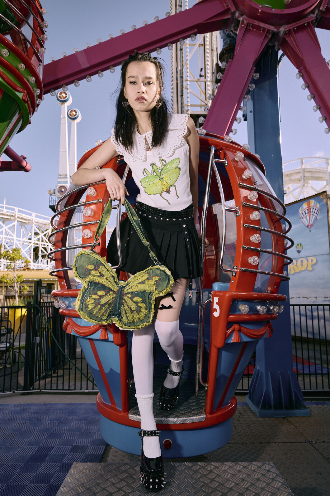 Black Friday - Torn Butterfly Bag - green