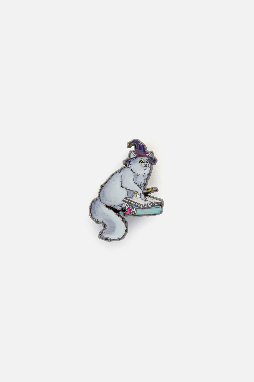 Black Friday - Cat Witch Pin - grey