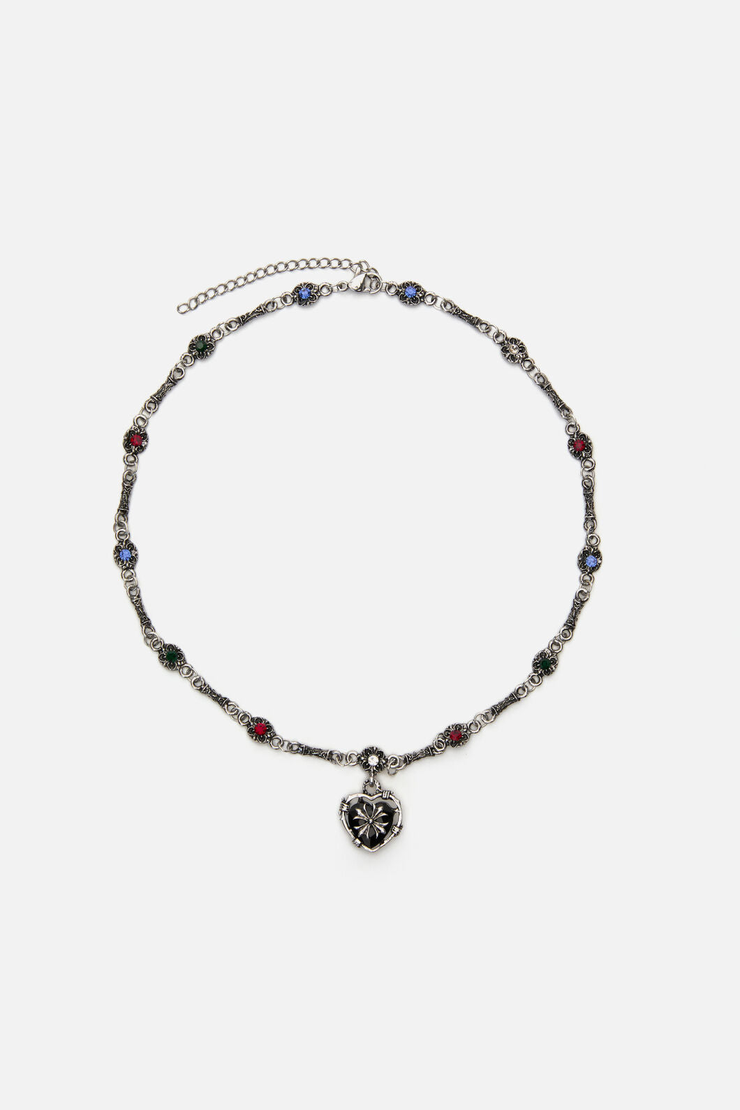 Black Friday - Charming Chained Necklace - silver