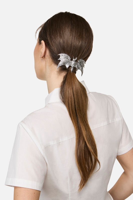 Black Friday - Bat Barrette Clip - silver