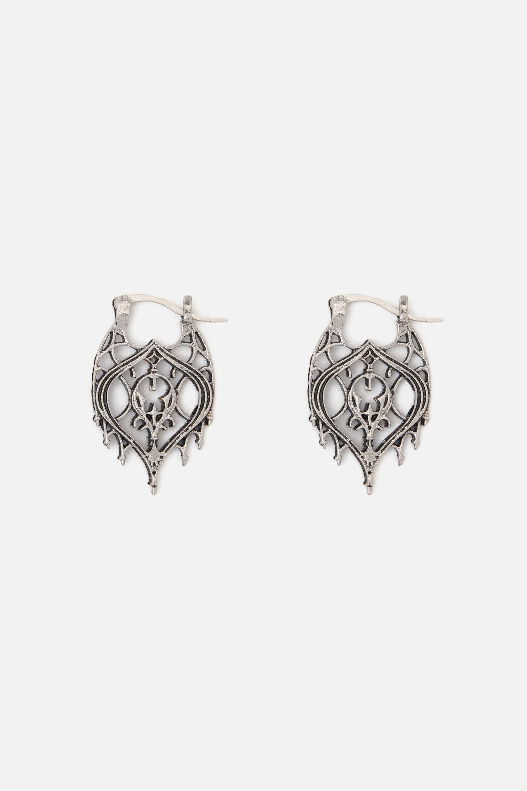 Black Friday - Gothic Statement Earrings - silver
