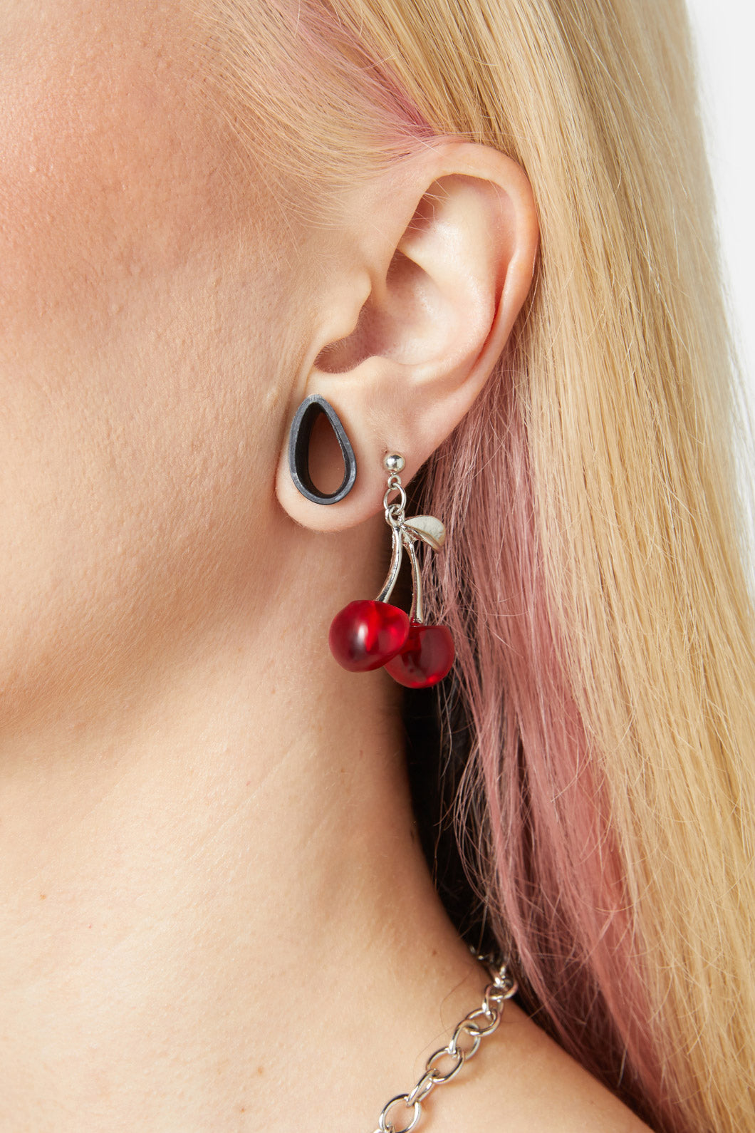 Black Friday - Cherry Charm Jewellery Set - silver