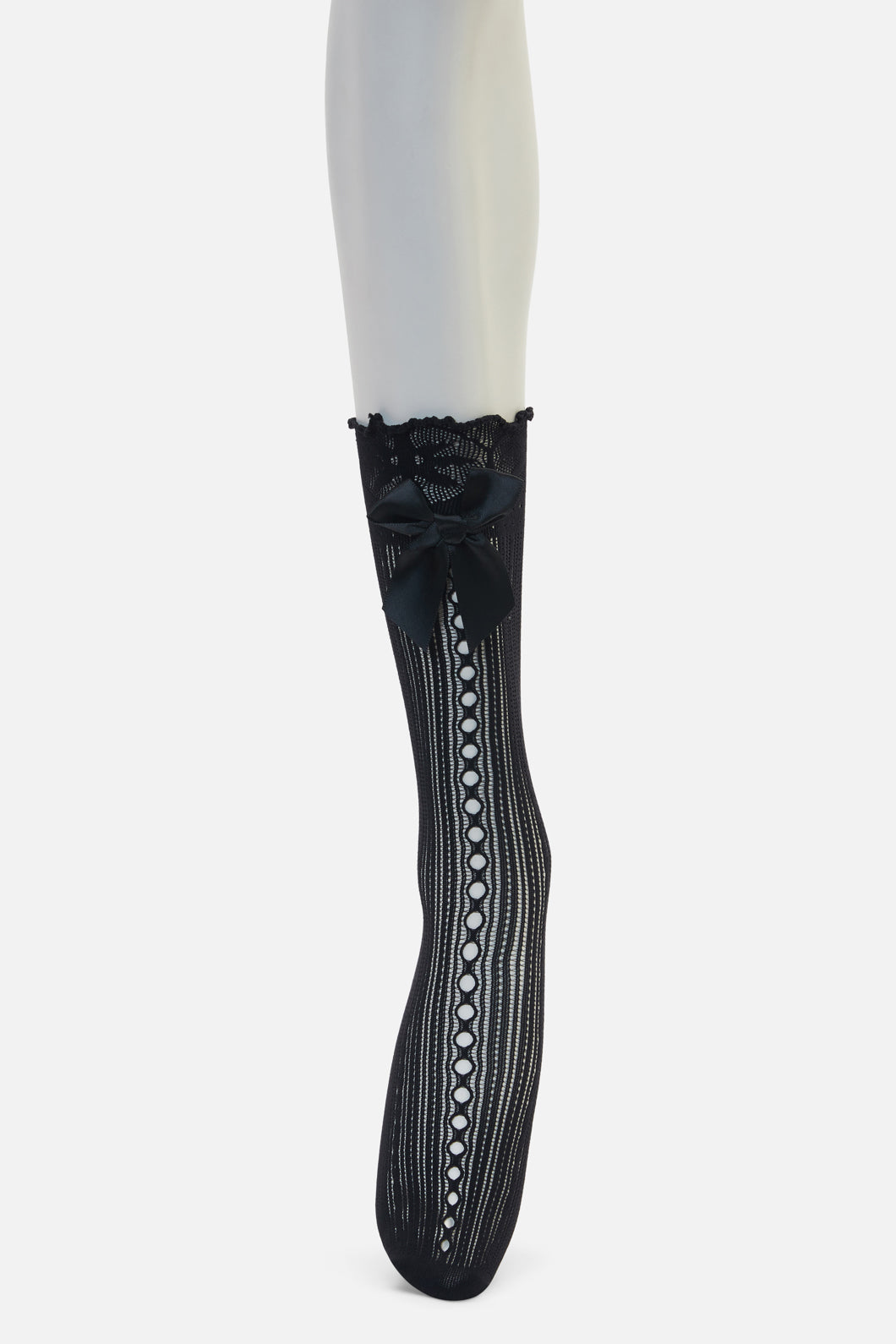 Black Friday - Big Bow Knee Socks - black