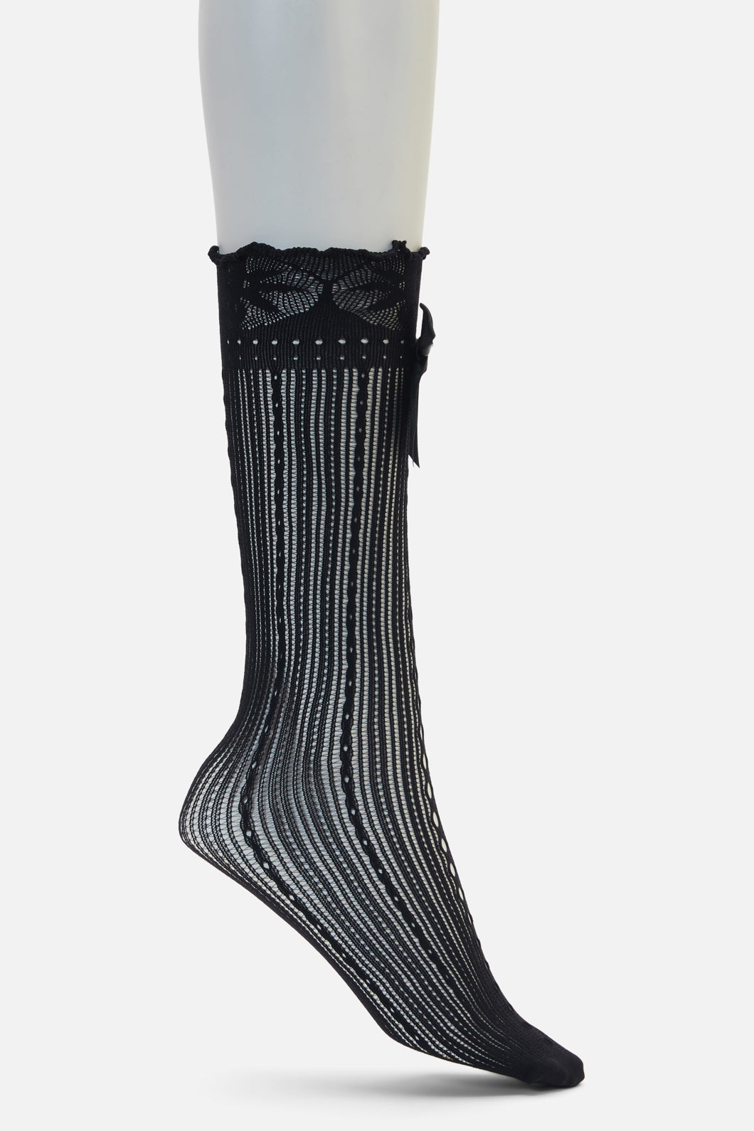 Black Friday - Big Bow Knee Socks - black