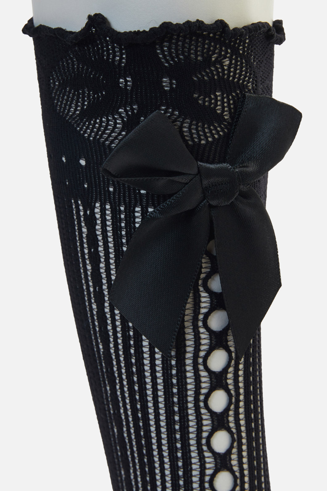 Black Friday - Big Bow Knee Socks - black