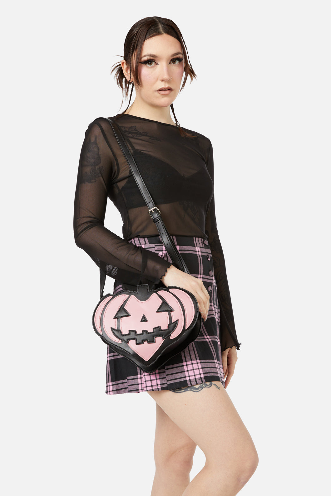 Black Friday - Jack O Lantern Heart Bag - pink