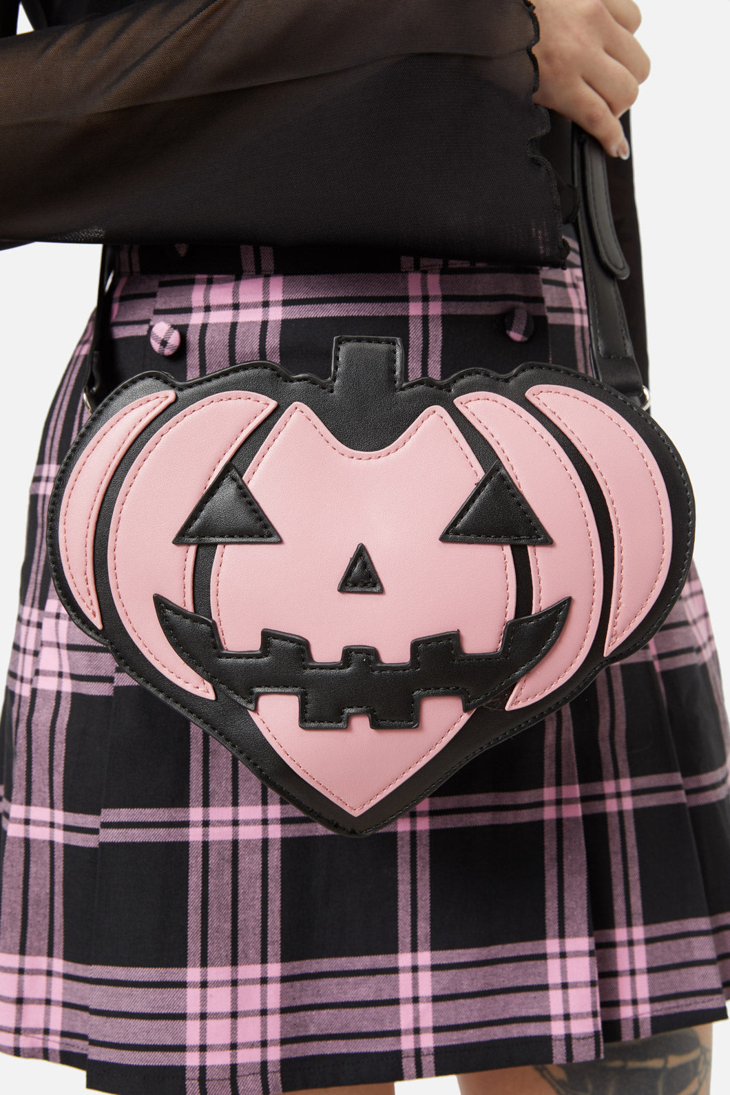 Black Friday - Jack O Lantern Heart Bag - pink