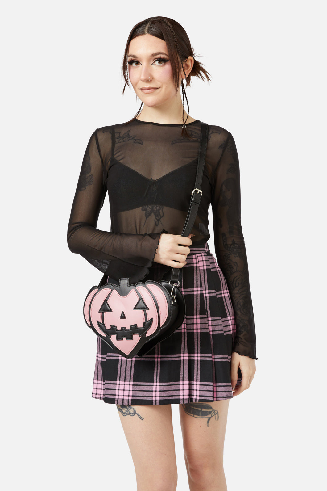 Black Friday - Jack O Lantern Heart Bag - pink