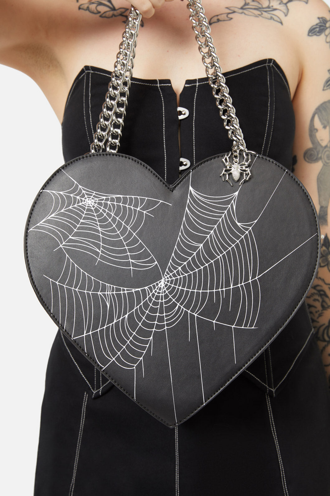 Black Friday - Spider Charm Cobweb Bag - black