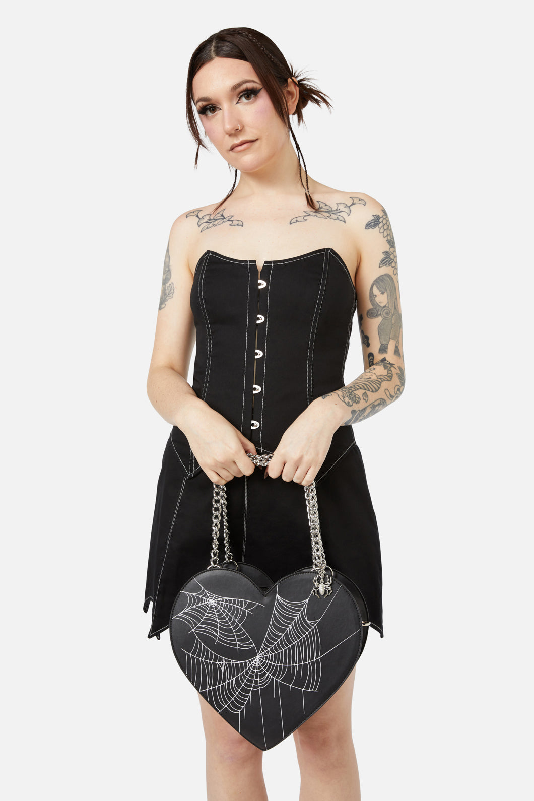 Black Friday - Spider Charm Cobweb Bag - black