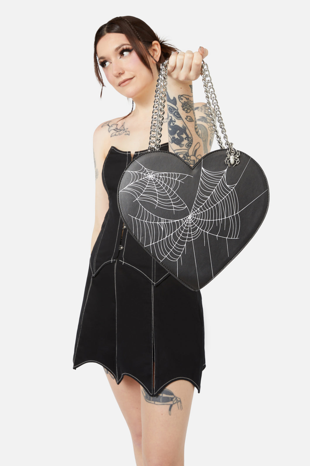 Black Friday - Spider Charm Cobweb Bag - black
