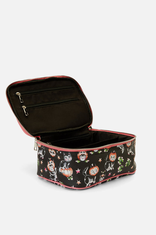 Black Friday - Pumpkin Patch Cosmetic Bag - black