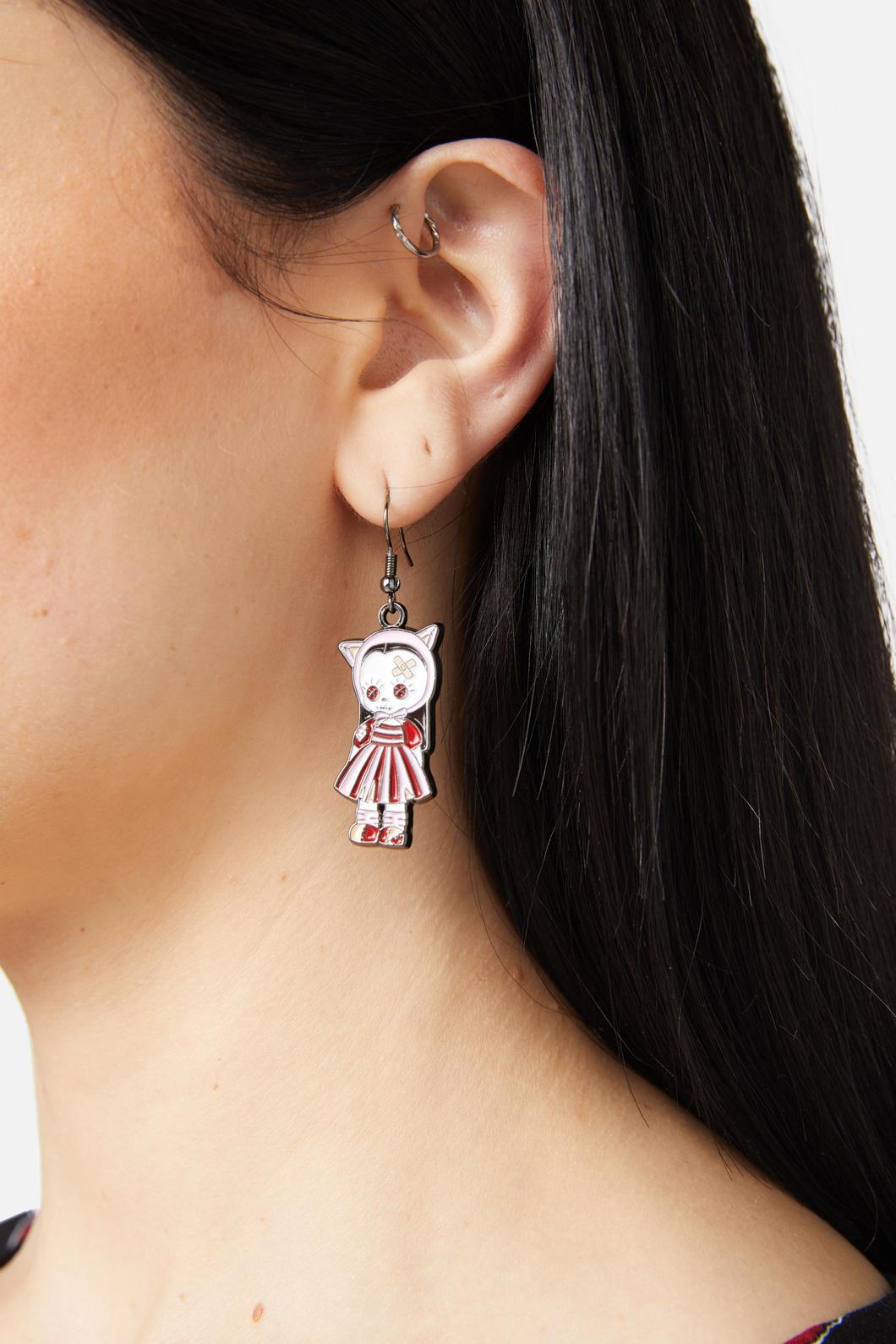 Black Friday - Buttons Earring - pink