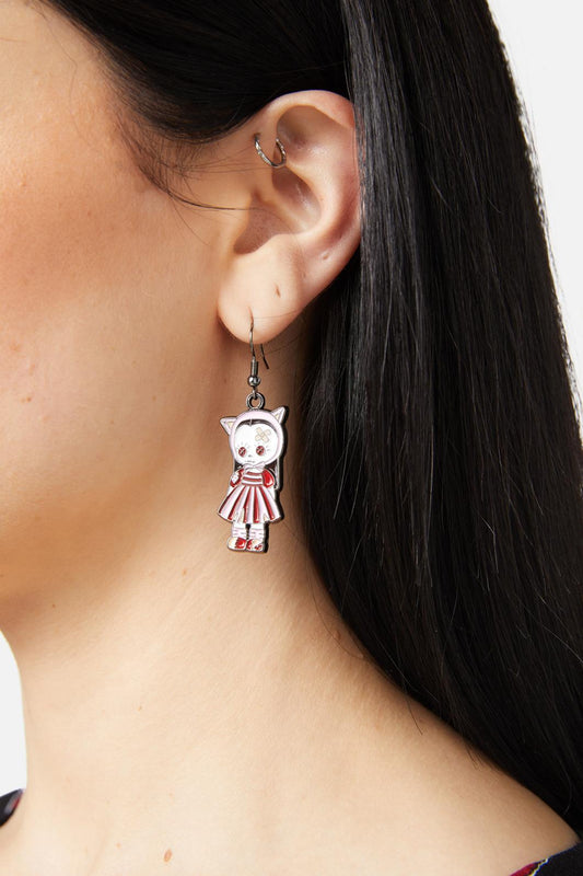 Black Friday - Buttons Earring - pink