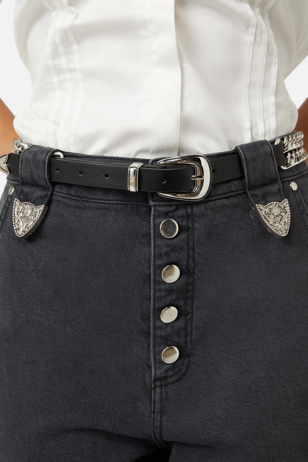 Black Friday - Double Chain Belt - silver-black