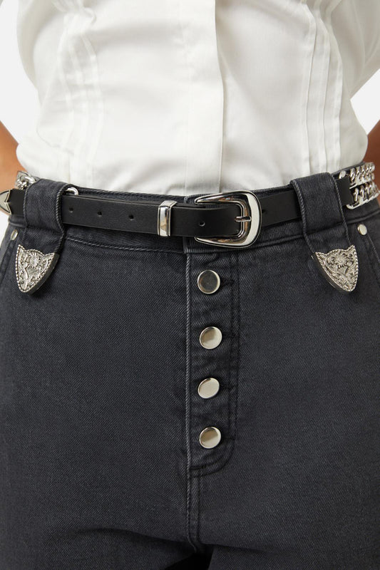 Black Friday - Double Chain Belt - silver-black