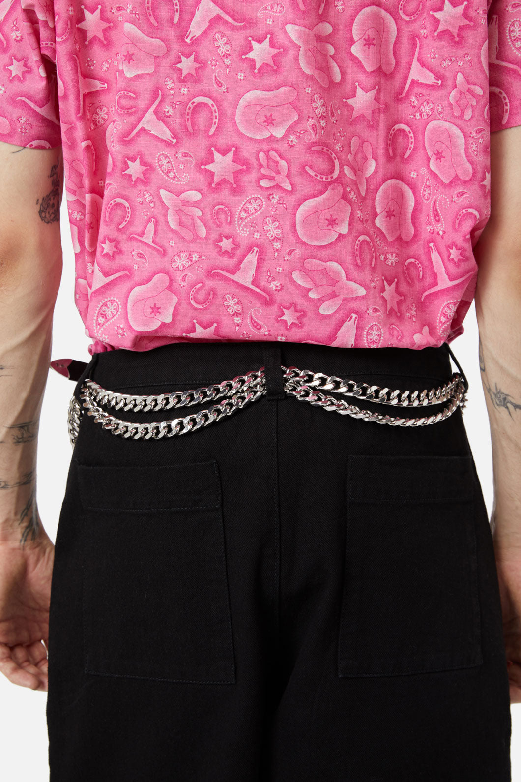 Black Friday - Double Chain Belt - silver-black