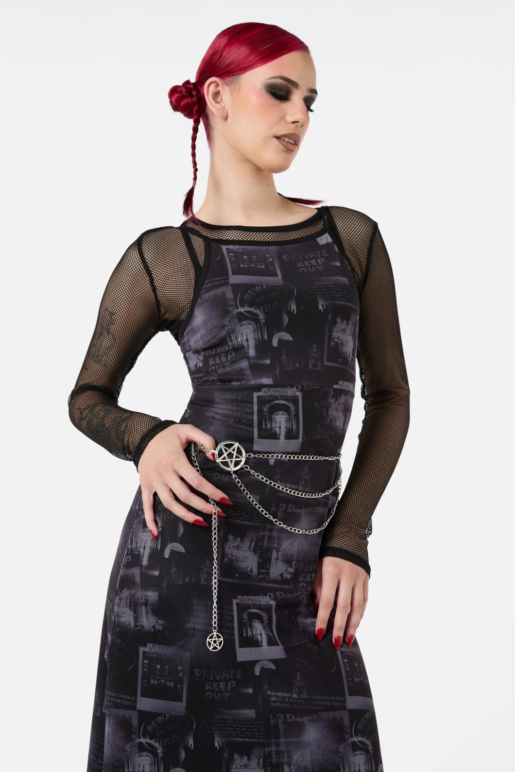 Black Friday - Pentagram Chain Belt - silver