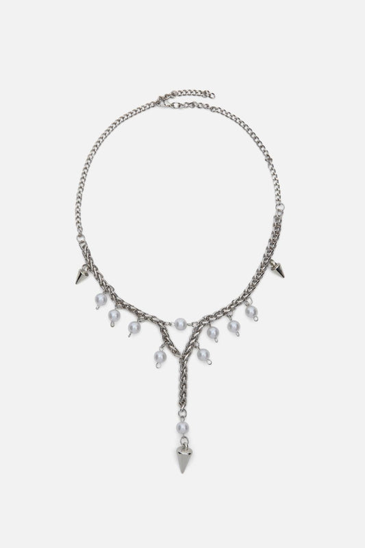 Black Friday - Chainlink Drop Necklace - silver