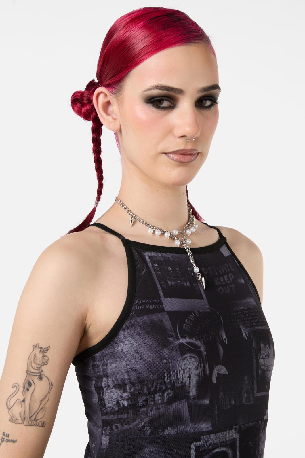 Black Friday - Chainlink Drop Necklace - silver