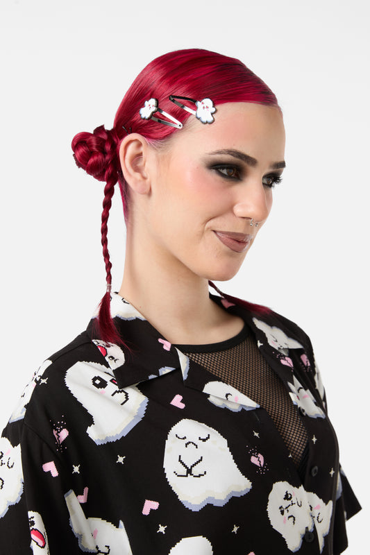 Black Friday - Ghosties Hair Clips - white