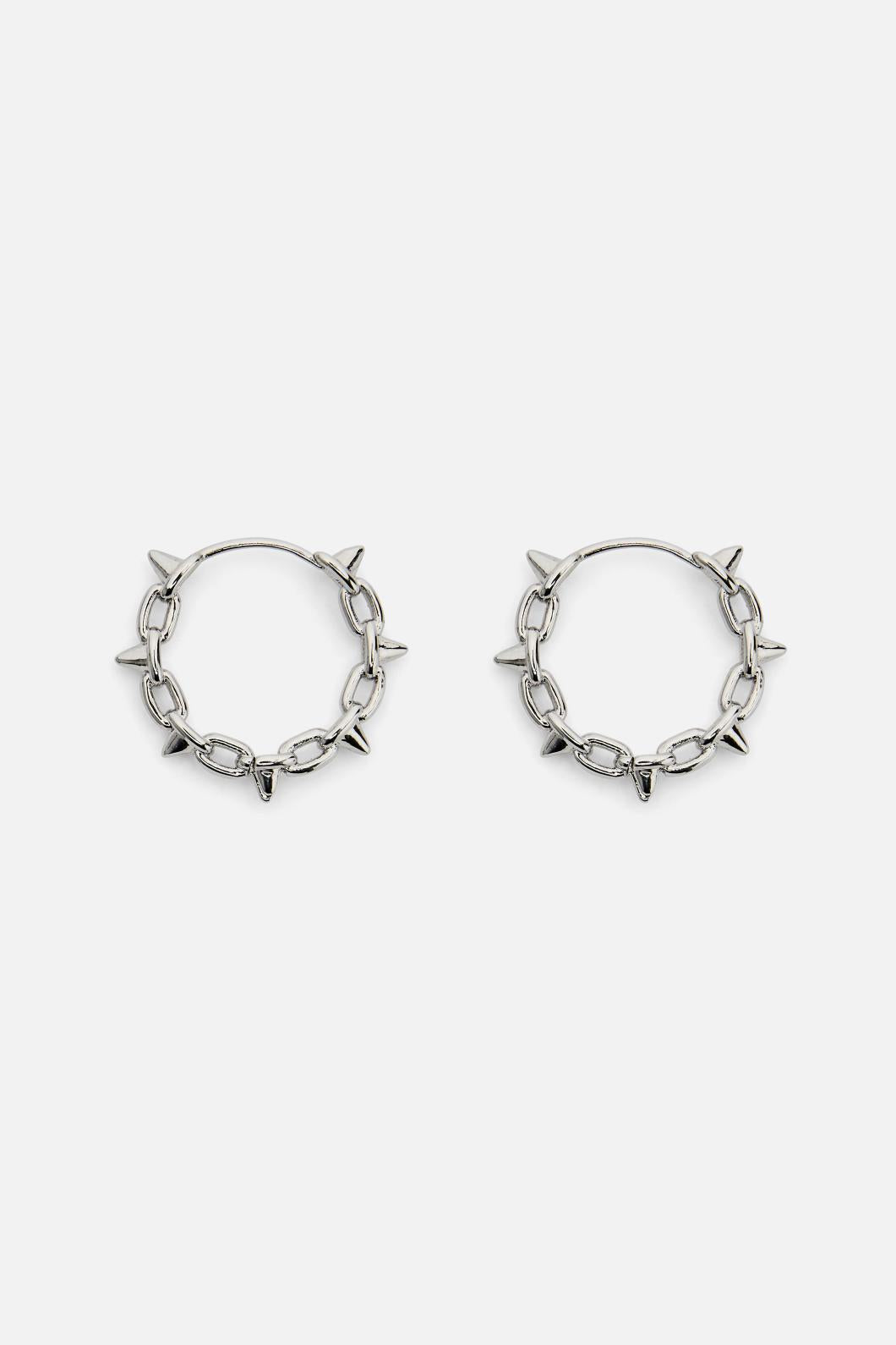 Black Friday - Spike Chain Hoops - silver