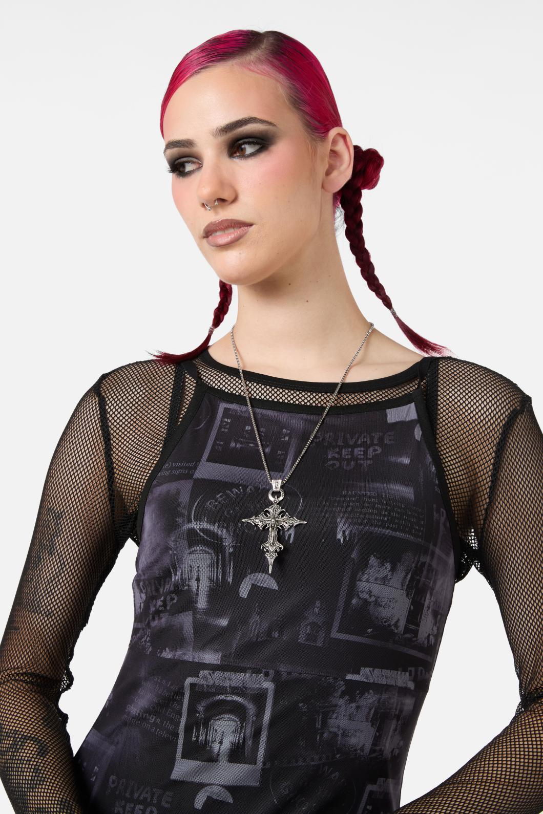 Black Friday - Extreme Goth Necklace - silver