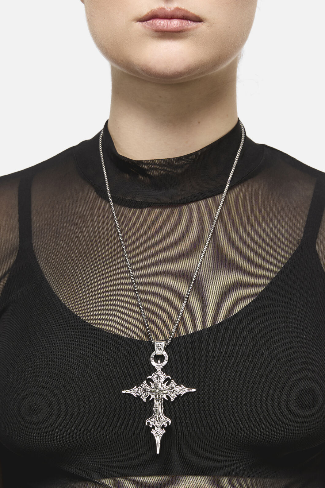 Black Friday - Extreme Goth Necklace - silver