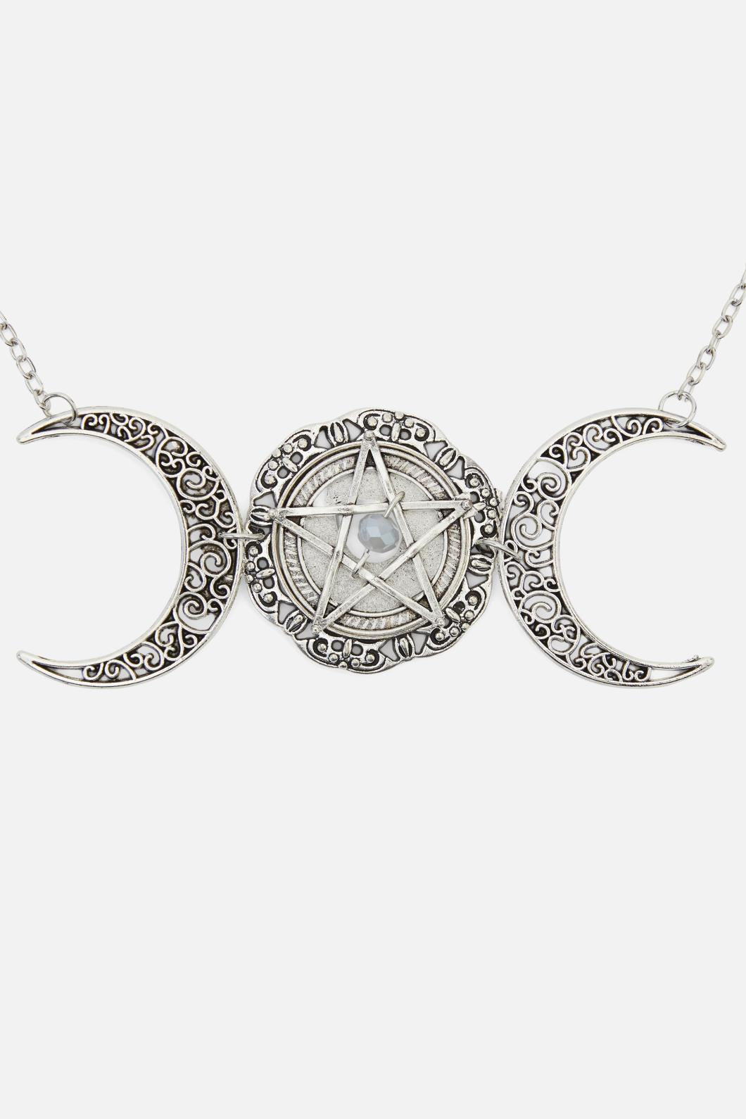 Black Friday - Witches Statement Necklace - silver