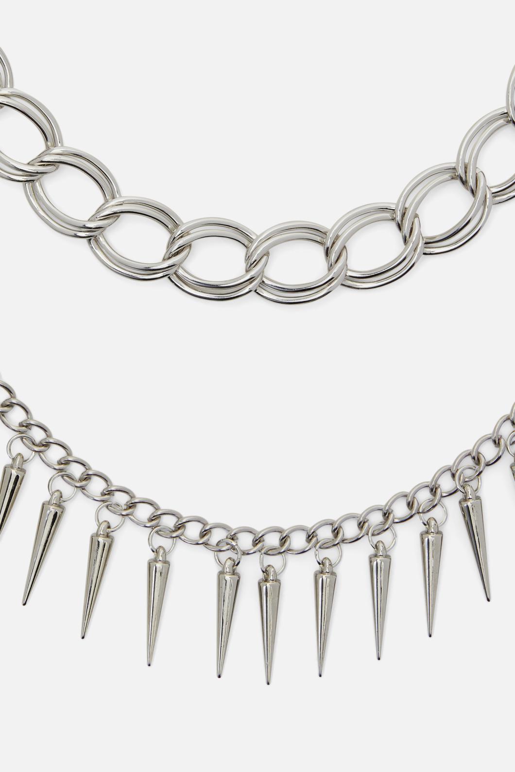 Black Friday - Statement Spike Chain - silver