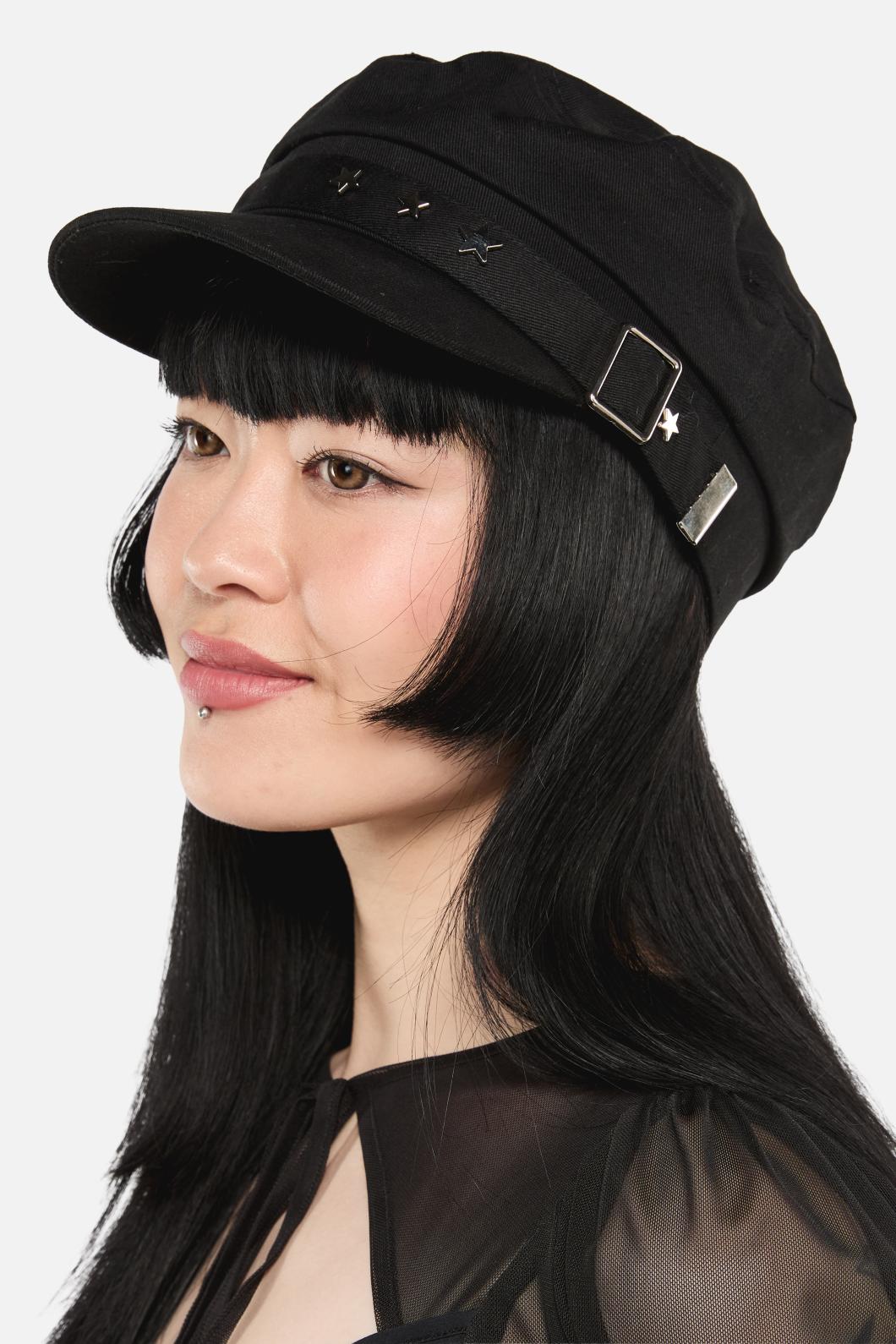 Black Friday - Star Stud Peak Hat - black