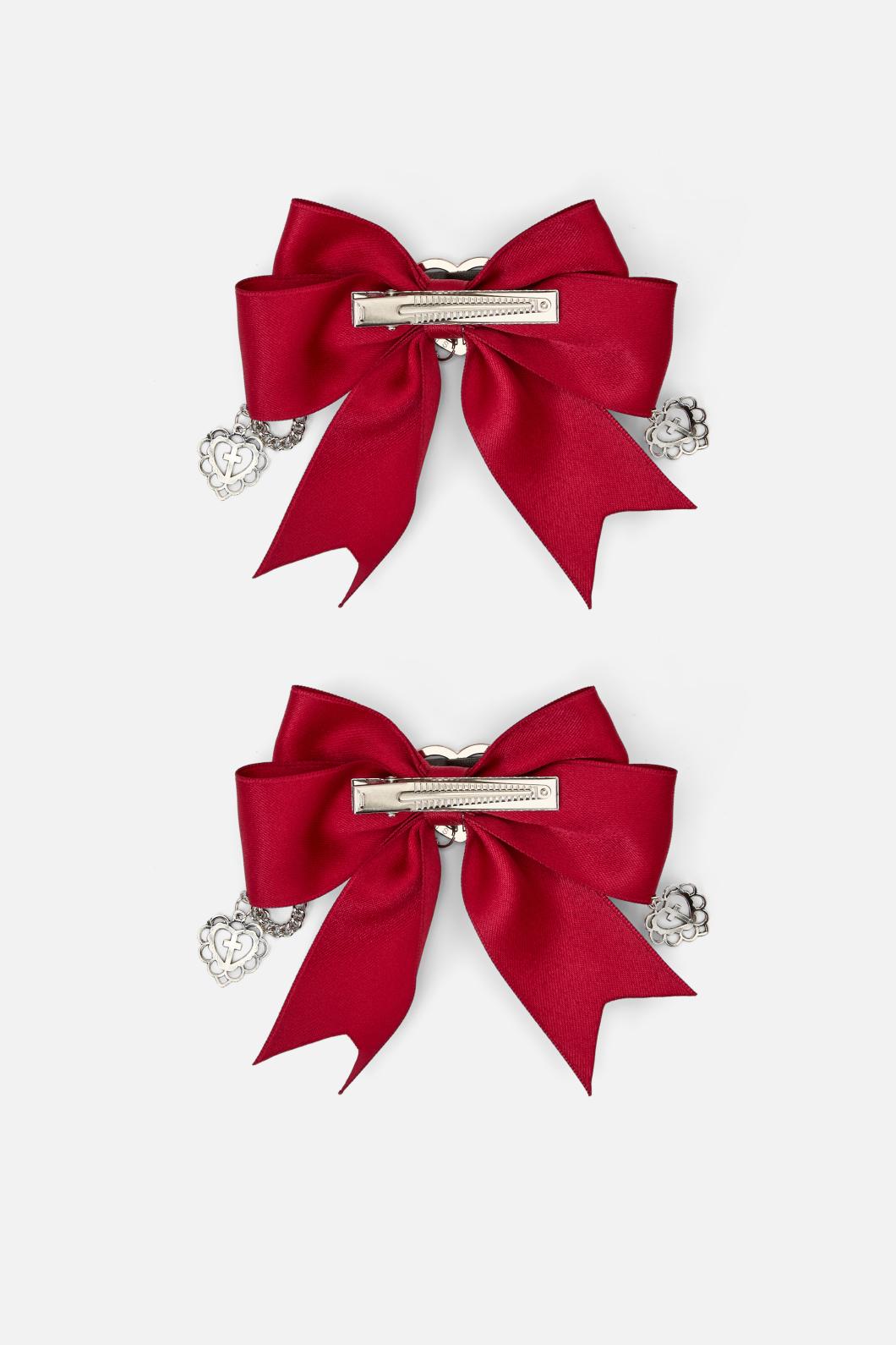 Black Friday - Charmed Dual Colour Bow Set - red-black