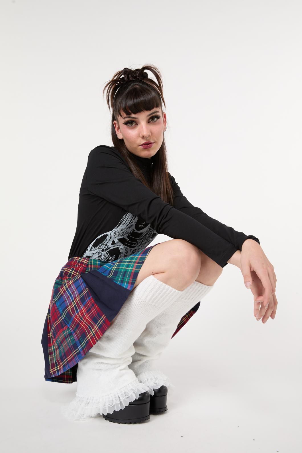 Black Friday - Layered Lace Leg Warmers - white