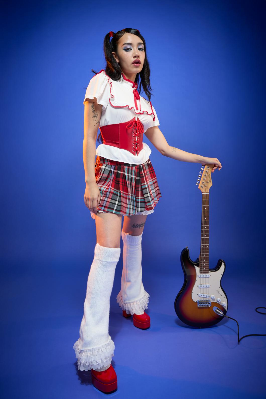 Black Friday - Layered Lace Leg Warmers - white