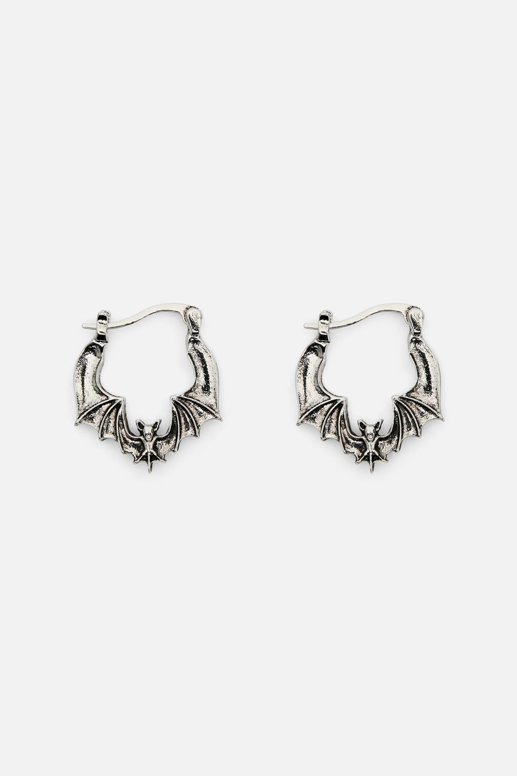 Black Friday - Bat Earrings - silver