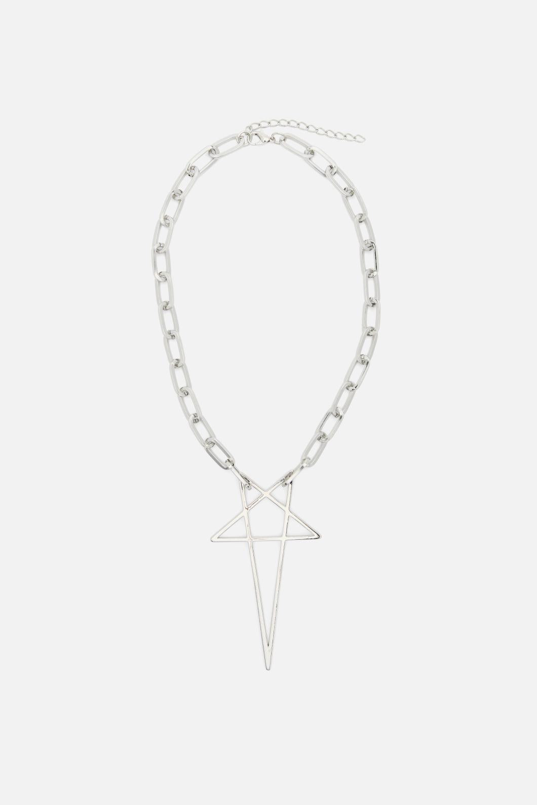 Black Friday - Large Statement Necklace - silver