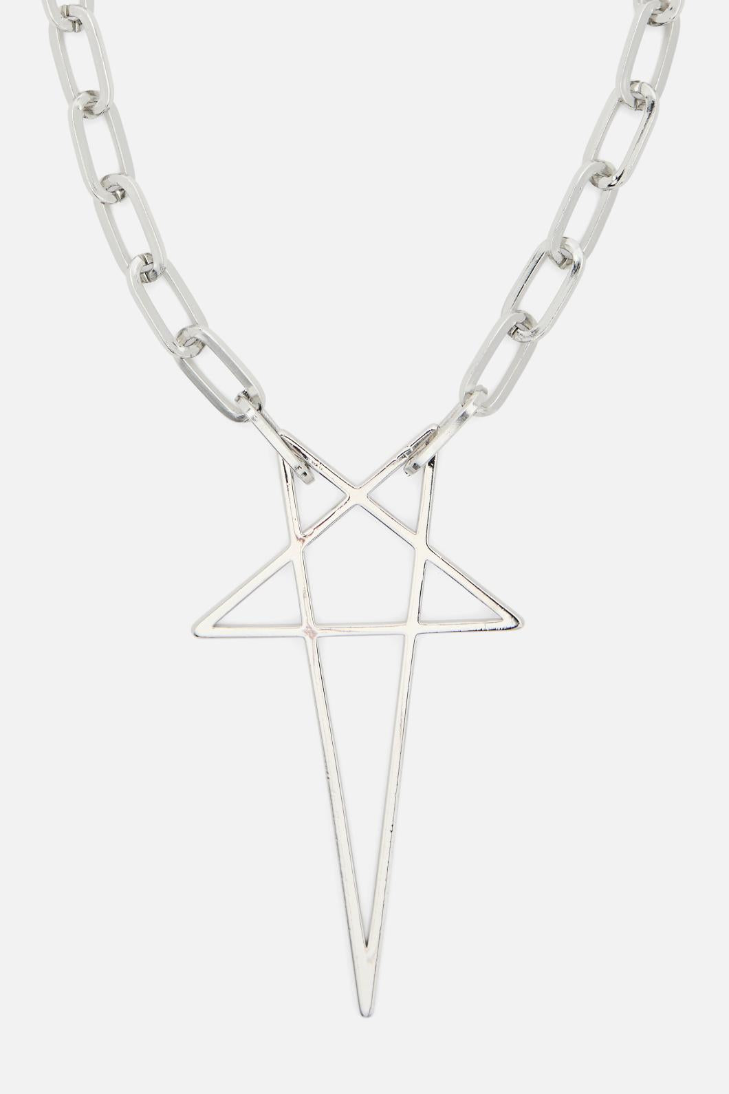Black Friday - Large Statement Necklace - silver