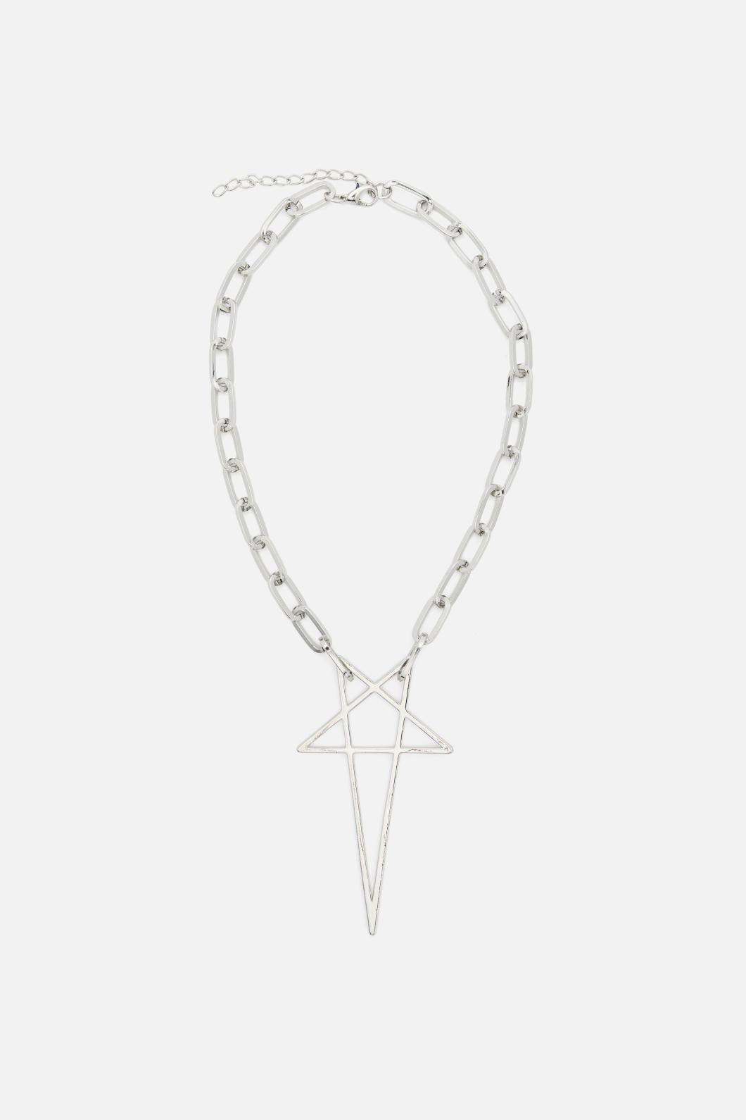 Black Friday - Large Statement Necklace - silver
