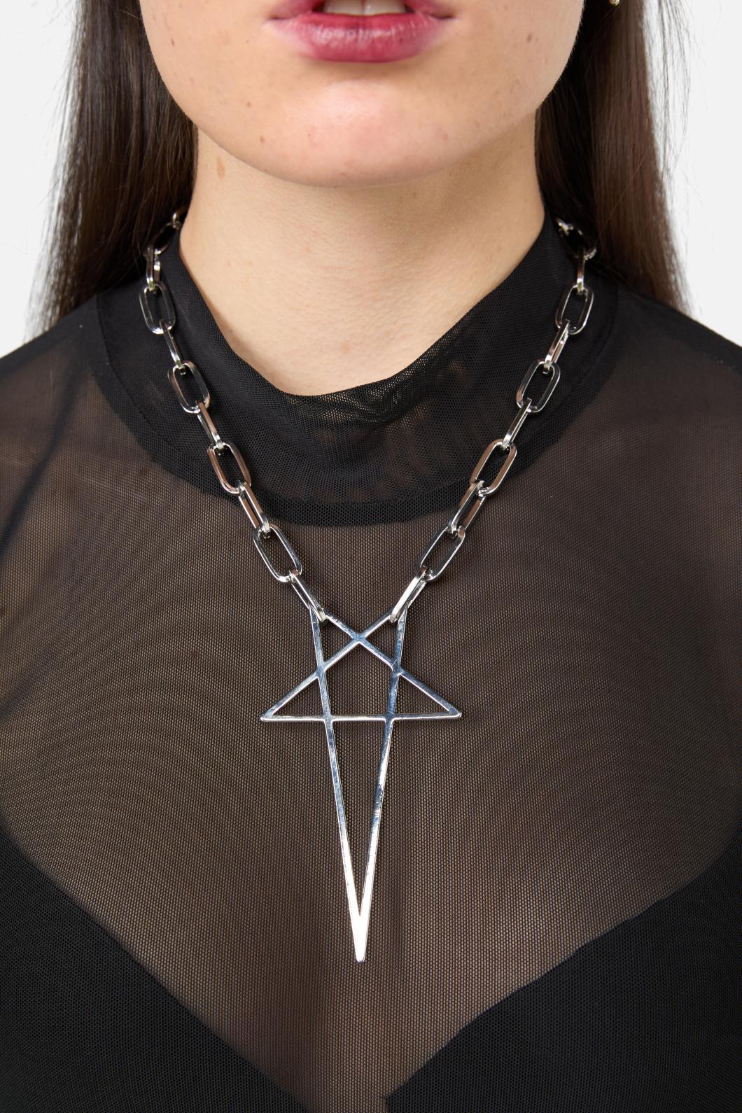 Black Friday - Large Statement Necklace - silver