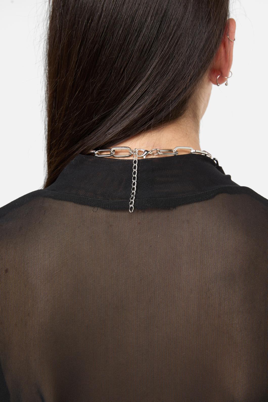Black Friday - Large Statement Necklace - silver